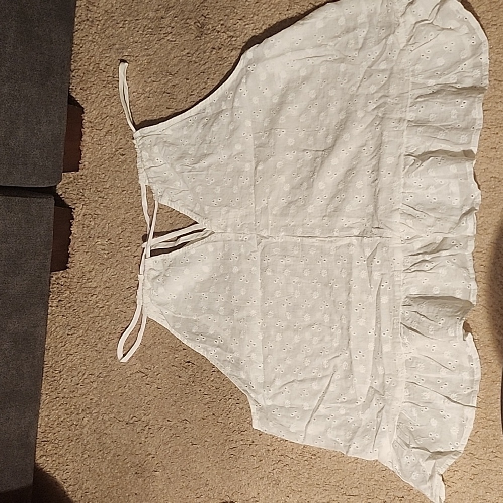 White flowy top